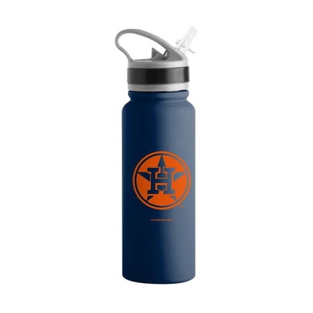 Logo Brands 513-S25UFTB-8 Houston Astros 25 oz Stainless Single Wall Flip Top Bottle