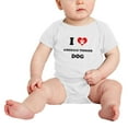 thumbnail image 2 of I Heart Airedale Terrier Dog Funny Cute Baby Rompers Baby Clothes (White, 0-3 Months), 2 of 5