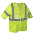 thumbnail image 2 of Cordova V30012XL Cor-Brite Type R, Class III, Lime Mesh Vest, Zipper Closure, 2-Inch Silver Reflective Tape, Chest With 4-Division Pen Pocket, 2X-Large, 2 of 3