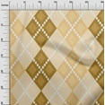 thumbnail image 3 of oneOone Georgette Viscose Dark Mustard Fabric Argyle Fabric For Sewing Printed Craft Fabric By The Yard 42 Inch Wide, 3 of 4