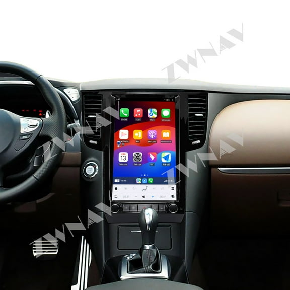 ZWNAV 13.6 inch Tesla style screen car radio player for Infiniti Qx70 2013-2016 Android head unit IPS touch screen car GPS navigation multimedia player