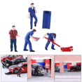 thumbnail image 3 of Diorama Minuscule Figure Résine Poupée miniature Minuscule Train de Rue Disposition Décor Accessoires Bleu, 3 of 9