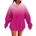thumbnail image 2 of Womens Zip Up Hoodies Fleece Jackets Oversized Sweatshirts Fall Fashion Outfits 2025 Sweaters Winter Clothes Women's Hoodies & Sweatshirts Unisex Gradient Color Pullover Casual Long Sleeve Hooded, 2 of 5