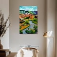 thumbnail image 3 of Elephant Stock New Mexico Landscape Wall Art - Vertical Multi Panel Canvas - Living Room Wall Decor - Places Multi Panel - Teal And Green Decor By Maxine Shore - 36" x 57", 3 of 8