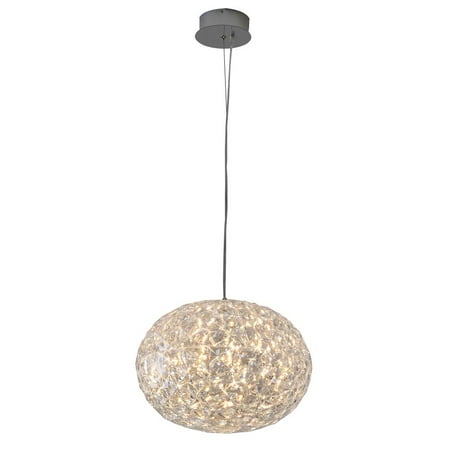 

Bethel International Single Pendant Lighting Chrome Metal & Acrylic