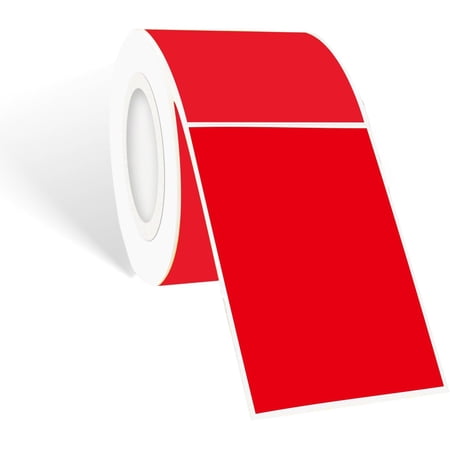 OWNTIDE 250 Red 2*3 Inch Rectangle Removable Writable Color Coding Labels, Name Tag Stickers, File Folder Labels