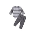 thumbnail image 3 of Gupgi Vêtements pour Bébé Garçon Combinaison à Manches Longues Rayée Pantalon Ample, Ensemble 2 Pcs, 0-18m, 3 of 7