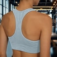 thumbnail image 5 of SGMVNU Racerback Sports Bras for Women Medium Support Unpadded Seamless Yoga Workout Yoga Gym Fitness Bra Size: L Grey, 5 of 7