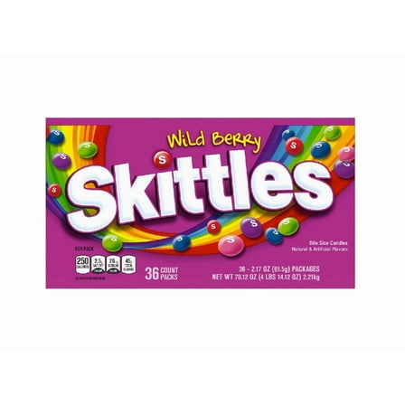 Skittles Wild Berry Full Size Chewy Candy, 2.17 oz, 36 ct 1PK