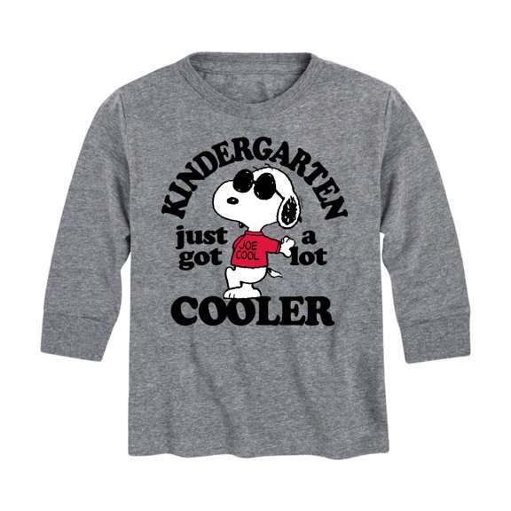 Peanuts - Kindergarten Just Got Cooler - Toddler And Youth Long Sleeve Graphic T-Shirt