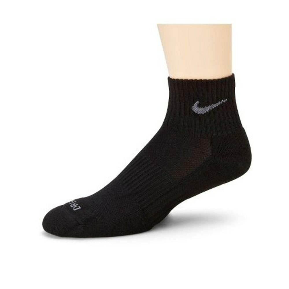 Nike Nike DriFit Half Cushion Quarter Socks (3 Pack) Black SX4835