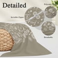 thumbnail image 3 of Japanese Throw Pillow Covers, Grey Simple Traditional Flowers Leaves Pattern Soft Breathable Pillow Cases with Invisible Zipper for Sleeping, Toddler Pillowcases for Couch Bed Sofa Chair 12x20 Inches, 3 of 9