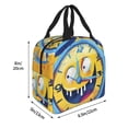 thumbnail image 2 of KLL Funny Alarm Clock Illustration Print Insulated Lunch Bag Women, Reusable Cute Tote Lunch Box for Adult & Men, Leakproof Cooler Lunch Bags for Work Office Travel Picnic, 2 of 6