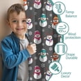 thumbnail image 3 of Blackout Kids Curtains,Gray Christmas Snowman Pattern Childrens Insulated Curtains Set Of 2,Bedroom Essentials,Toddler Room Decor 42"x54", 3 of 5