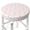 thumbnail image 3 of Xecao's Cute Poodle Dog Print Stool Covers offer stylish, washable protection for PU round bar stools, perfect for home or commercial use., 3 of 7