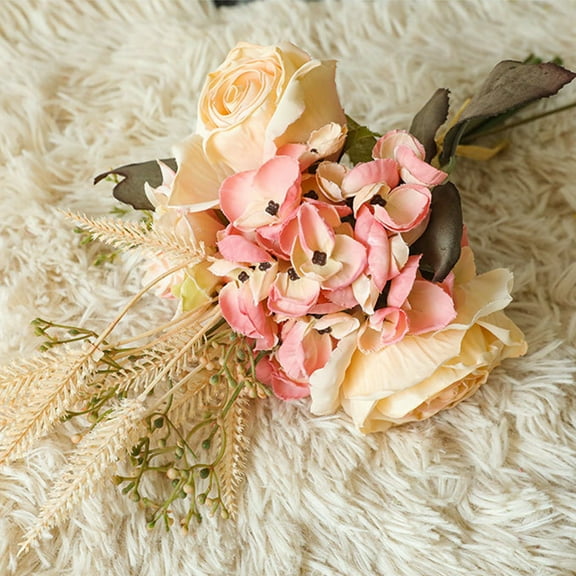 Artificial Flower Rose Dahlias Bouquet Home Decor Wedding Dcor Fake Dried Flowers Bouquet Imitation Flower Decor