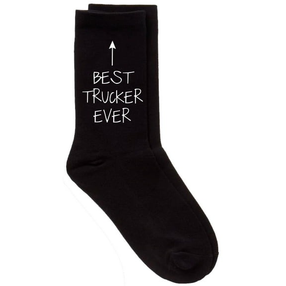 Best Trucker Ever Socks Mens Black Present Birthday Christmas