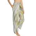 thumbnail image 3 of Kdxio Women's Comfy Stretch White RosePrint Drawstring Pajama Pants-Small, 3 of 9