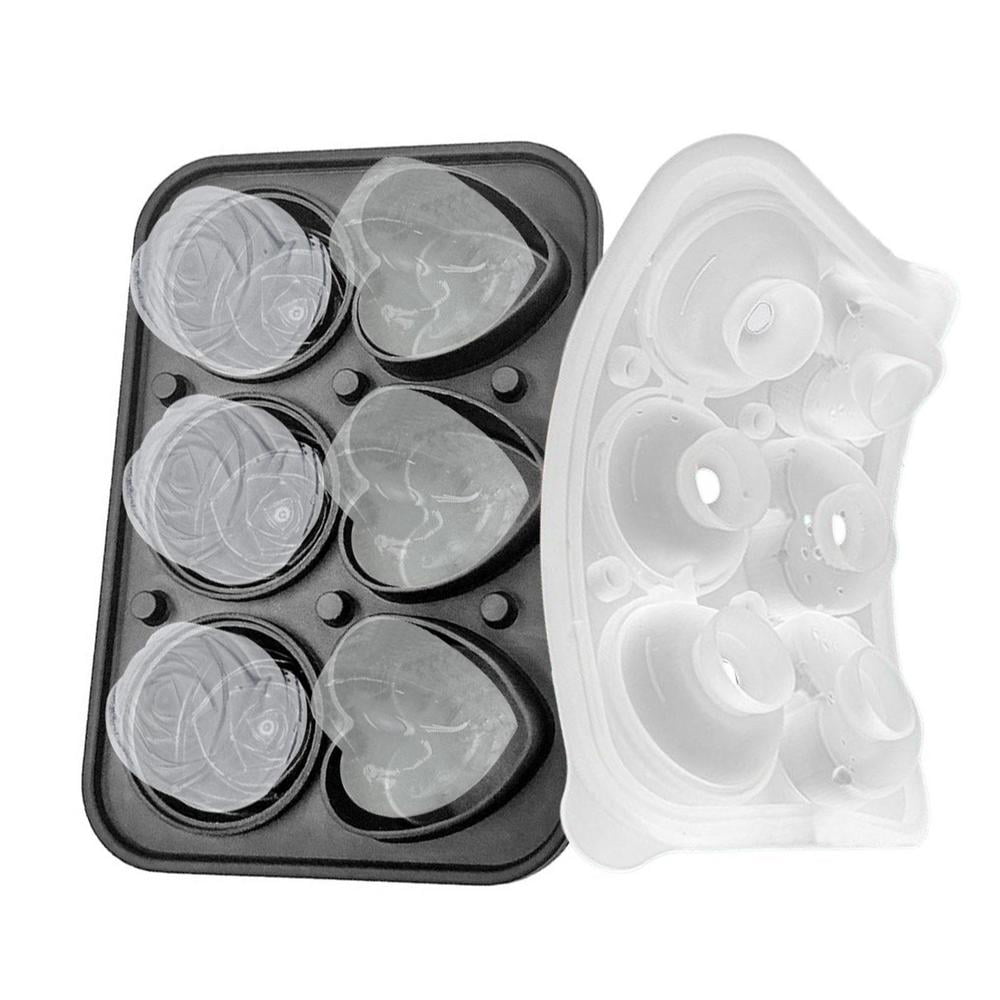 Tohuu Whiskey Ice Cubes Mold Easy Release Silicone Flower Ice Cube