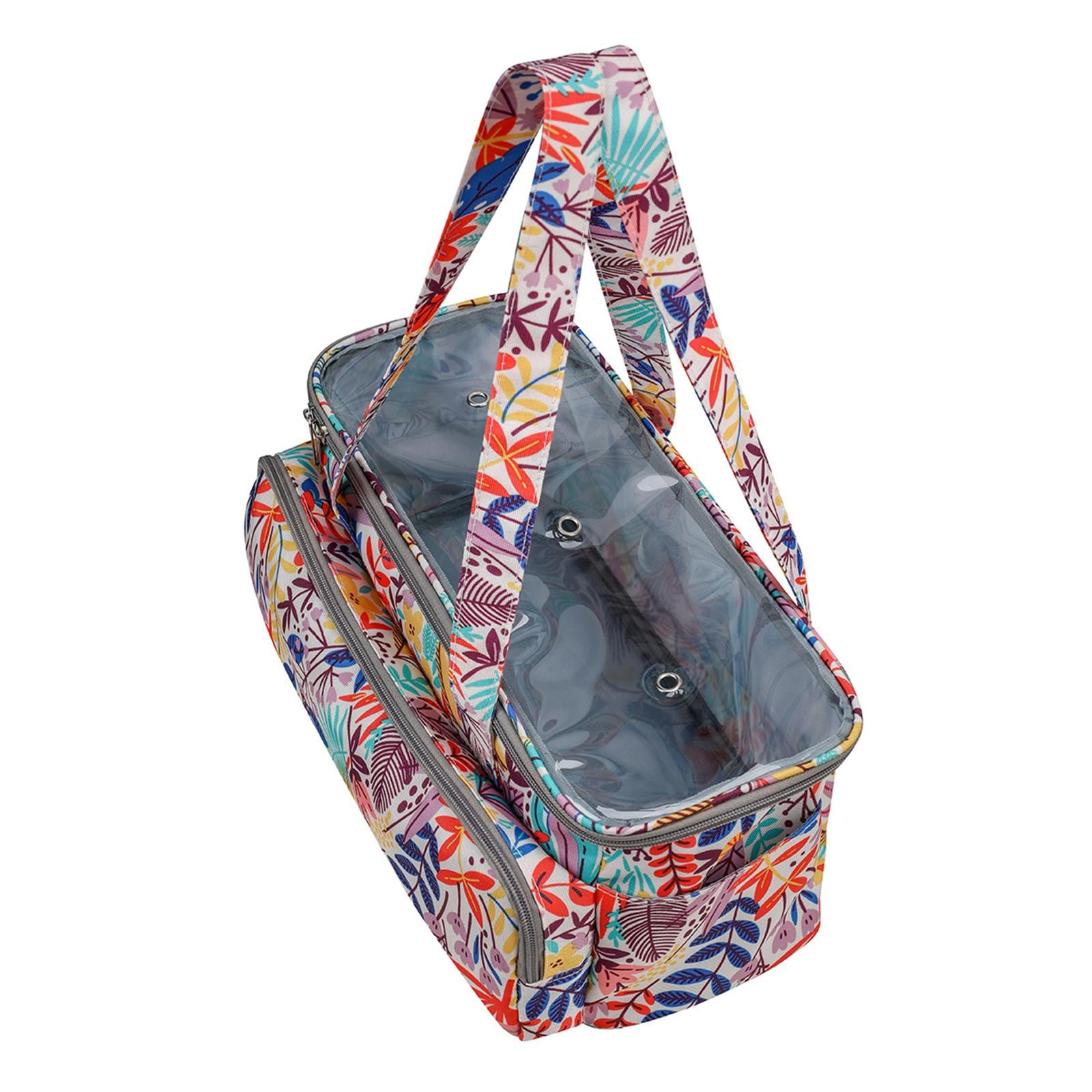 GUOOL Knitting Bag, Yarn Storage Organizer Empty Shoulder Strap Handbag Large Crochet Bag Yarn Ball Holder Bag for Knitting