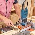 thumbnail image 2 of Hioecau Wood Trimmer Router Base 65mm Inner Diameter Aluminum Alloy 2 in 1 Wood Palm Router Base Grooving Curve Cutting Woodworking Tool, 2 of 7