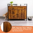 thumbnail image 5 of TC-HOMENY Cat Litter Box Enclosure Cabinet Wooden Pet House Furniture End Table Drawer Storage, 5 of 10