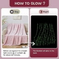 thumbnail image 3 of Plazatex Pink Hearts Soft & Cozy Glow in the Dark Throw Blanket Ideal for Bedroom & Living Room Decor 50"x60" Pink, 3 of 4