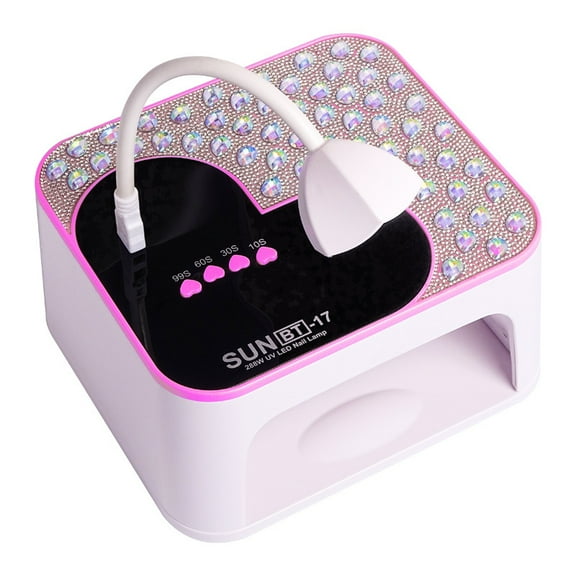 BT-17 Professional Nail Lamp - 288W High-Speed LED/UV Nail Dryer, 99s Timer for Gel Polish Curing, Large Space for Both Hands/Feet, Salon & Home Use