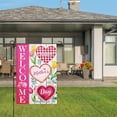 thumbnail image 3 of Jbralid Welcome Happy Mothers Day Garden Flag With Pink Hearts Tulips And Flowers For Spring Summer Home Outdoor Garden Yard Door Decor 12x18 inch, 3 of 5