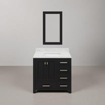 Water Creation Madison 36" Wood Single Bathroom Vanity in Espresso & Chrome