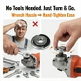 thumbnail image 3 of Angle Grinding Tool Flange Nut, M14 Thread Angle Grinder Flange Nut, Quick Clamping Replacement Part, Perfect Compatibility, Durable Construction, for Replacement & Fixing Cutting Disc (4PCS), 3 of 7