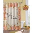 thumbnail image 2 of Hello Pumpkin Thanksgiving Pumpkins Wreath Beige Shower Curtain Set ，Waterproof Fabric Shower Curtains Shower Curtains for Bathroom,Bathroom Decor 36"x72", 2 of 7