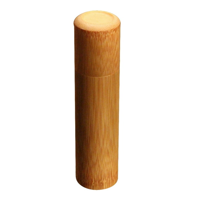 GUOOL Boîte de Rangement Portable en Bambou pour Feuilles de Thé, Épices, 12x2.5cm