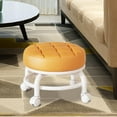 thumbnail image 6 of TISHITA 360 degree Rotating Low Roller Seat Stool Lazy Housework Stool Round Kids Sturdy Lightweight Heavy Duty Pulley Low Stool for Salons Orange, 6 of 8
