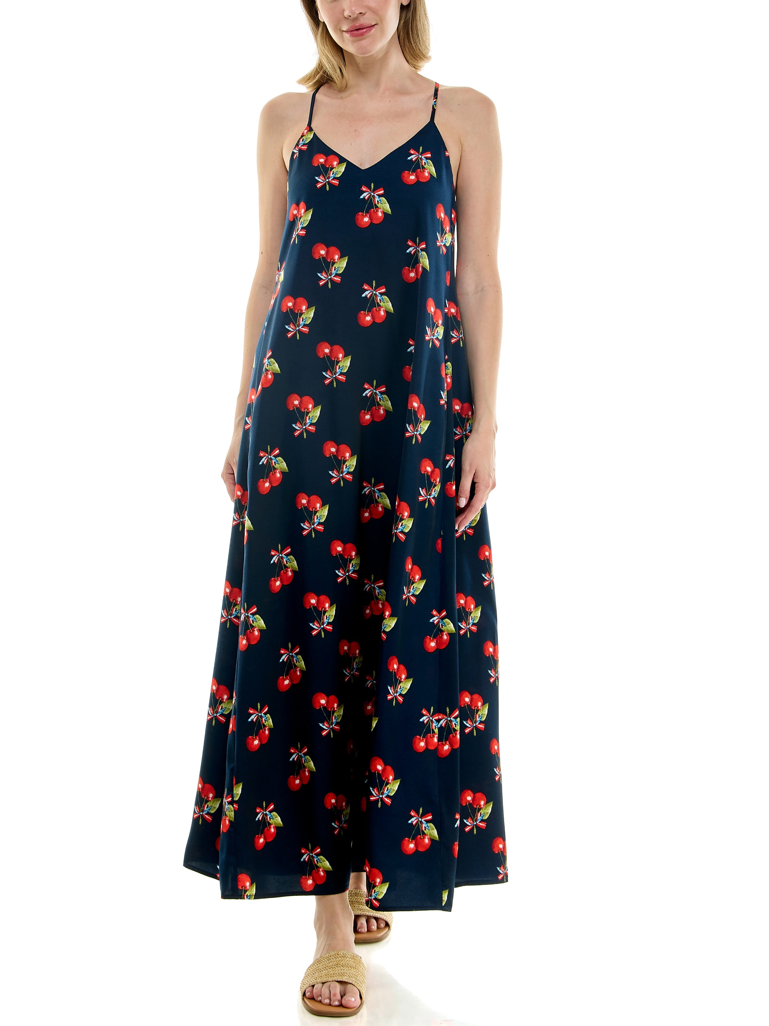 Nicole Miller Women's Maxi Slip Dress With Built In Bra, Sizes S-XL