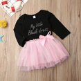 thumbnail image 3 of Robe Princesse Tutu en Tulle Mignonne pour Nouveau-Née Fille, Robe à Manches Longues avec Paillettes et Nœud, Robe Patchwork pour Bébé Fille, 3 of 5