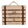 thumbnail image 1 of Wine Box Hollow Suitcase Design 6 Bottles Wooden Wine Bottle Box Wine Gift Box, 1 of 10