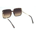 thumbnail image 4 of Classic Womens Butterfly Rectangle Oversize Fashion Sunglasses Tortoise - Brown, 4 of 4