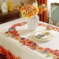 thumbnail image 2 of Fall Tablecloth Rectangle, Flower and Pumpkin Print Table Cloth for Rectangle Tables, Spillproof Fall Leaf Table Cover for Farmhouse Kitchen Dinning Room Thanksgiving Party 60 x 102 Inch Beige, 2 of 6