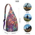 thumbnail image 3 of Waterproof Hiking Sling Backpack for Women – Lightweight Crossbody Bag with Adjustable Strap, Chest Bag for Travel & Outdoor Adventures – Paisley Boho Vintage Floral, Chic Retro Design, 3 of 4