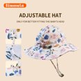 thumbnail image 2 of Otqutp Fishing Hat for 2 to 6 Years Toddler Cap Kids Baby Girls Boys Floral Prints Outdoor Adjustable Bucket Sun Beach Hat, 2 of 9