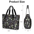 thumbnail image 3 of Tote Bag for Women - Halloween Skeleton Ghost Pattern Shoulder Bag - Large Utility Work Duffle Bag with Zipper Handbag for Travel, Work, Sprots, 3 of 5