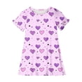 thumbnail image 4 of Cethrio Kids Girls' Summer Nightgowns, Ruffled Printed Short Sleeve Soft Sleep Dresses Multicolor Size 5T, 4 of 4