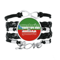 thumbnail image 1 of Equatorial Guinea Flag Name Bracelet Love Accessory Twisted Leather Knitting Rope Wristband, 1 of 3