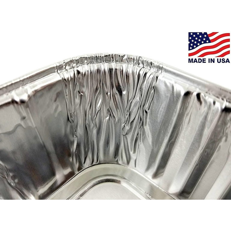 Stock Your Home Aluminum Pans Mini Loaf Pans (50 Pack) 1 Lb Aluminum Foil  Tin Pans, Small Loaf Pans â€“ 1 Pound Disposable Baking Pans