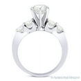 thumbnail image 4 of Round Cut Forever Brilliant Moissanite 5-Stone Engagement Ring in 14k White Gold, 4 of 5
