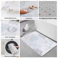 thumbnail image 6 of Blue Pink Coral Coastal Bath Mat 3 Piece Bathroom Rug Set, Nautical Starfish Summer Beach Non Slip Bath Rug Contour Mat and Toilet Lid Cover, Absorbent Shower Mats Soft Bath Rugs and Mats Sets, 6 of 8