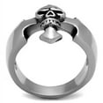 thumbnail image 3 of Luxe Jewelry Designs Men's Stainless Steel Skull Design with Epoxy Black Jet Ring - Size 10 (Pack of, 3 of 4
