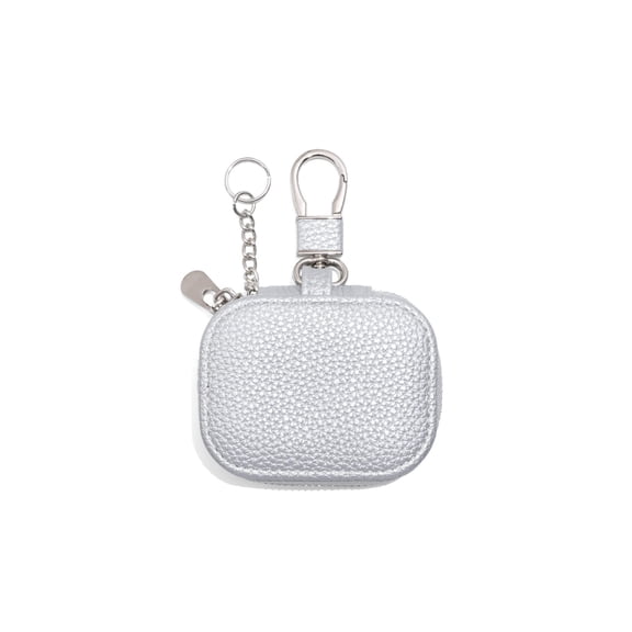 PU Earphone Case Keychain Wallet Compact Storage Bag Design For Earbuds Headphones Keys And Small Items