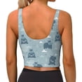 thumbnail image 4 of Goofa Cute Hippopotamus Printed Sports Bras for Women, High Impact Running Bra Workout Crop Tank Tops Longline Sports Bra Push up-Medium, 4 of 9
